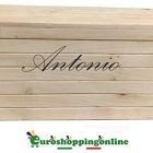 Panca Panchetta Box Baule in Legno Porta Pellet Giocattoli portalegna Attrezzi cassapanca Cassa Contenitore con coperchi 56x36x36 cm Personalizzabile