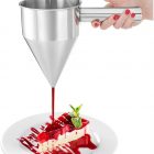 Royal Catering RCFT-1.3 imbuto dosatore professionale colino dosatore per dolci (8 mm, 1,3 L, acciaio inox, con supporto)