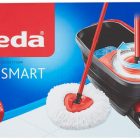 Vileda New Mocio turbo smart con secchio a pedale + 3 ricambi inclusi in microfibra