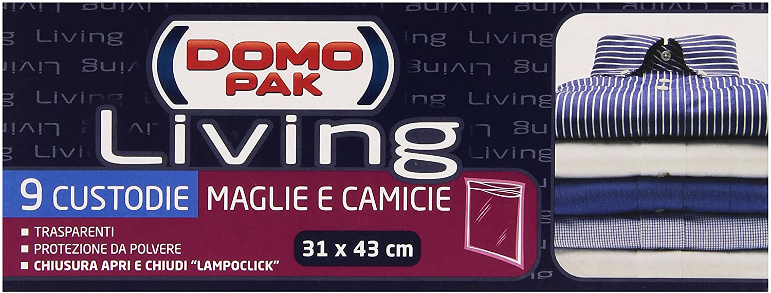 Nuovaeuro: Domopak living custodie maglie e camicie, 31 x 43 cm - 9 pezzi