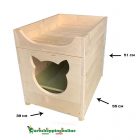 Cuccia porta lettiera vaschetta per gatti lettino letto casetta con coperchio apribile 55x39xh51 cm
