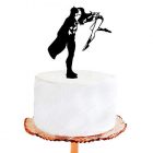 Topper per Torta di Batman e Wonder Woman 23x23 cm 6470221369233