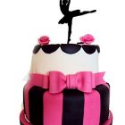Topper per Torta Donna Ballerina Arabesque Corretto Decorativa 23x23cm  8057432904569